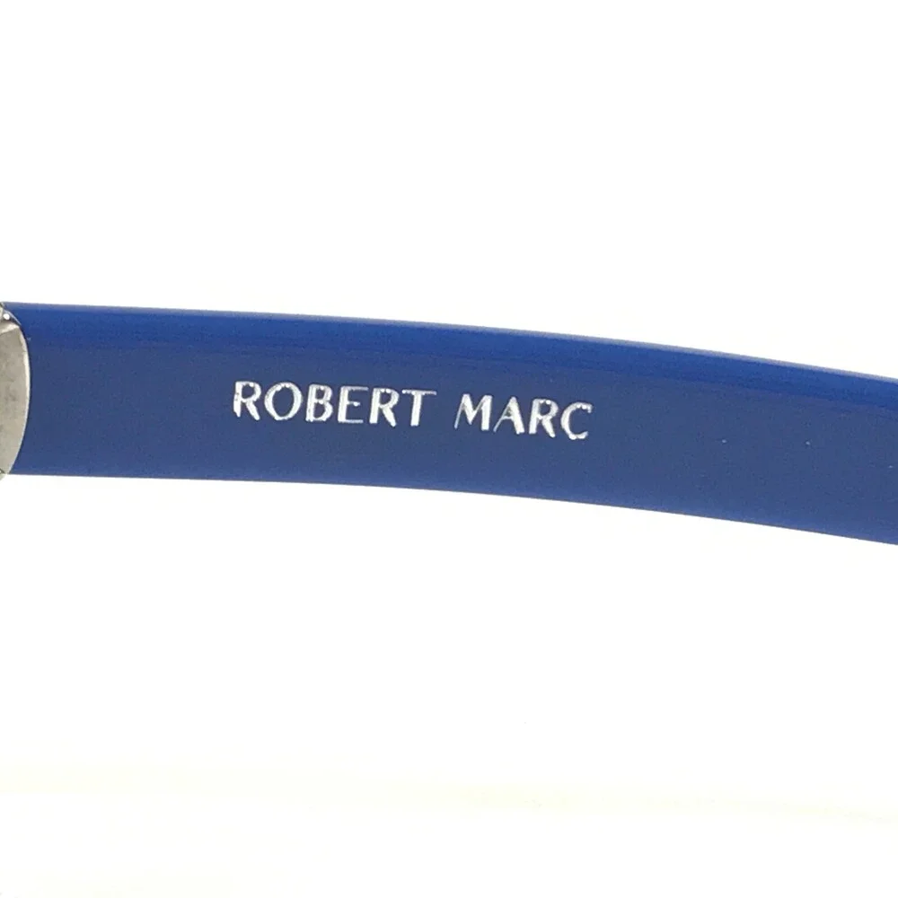Robert Marc Sunglasses 682-222 Black Blue Tortoise Square Frames w/ Blue Lenses